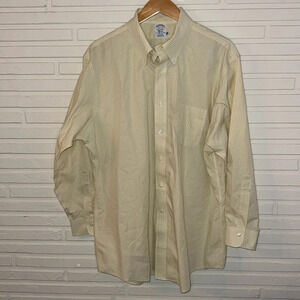 Brooks Brothers Yellow Checkered Cotton The Original Polo Shirt, Men’s Size XXL
